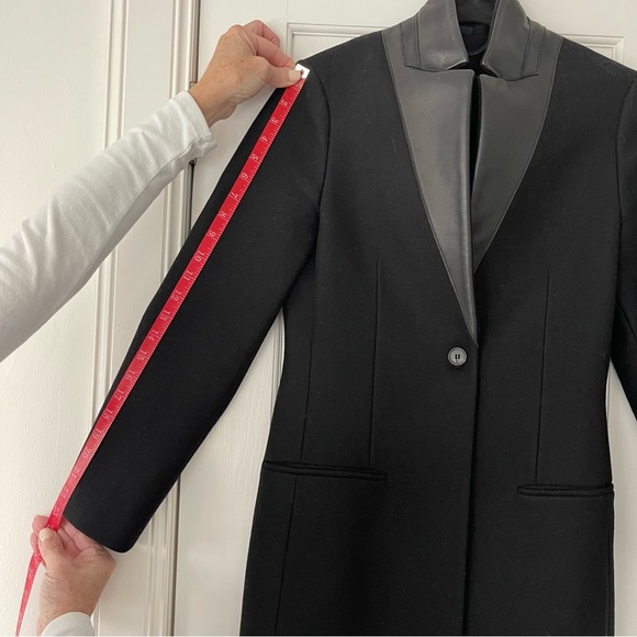 All Saints Wool and Leather Coat - Leni - Picture 7 of 9